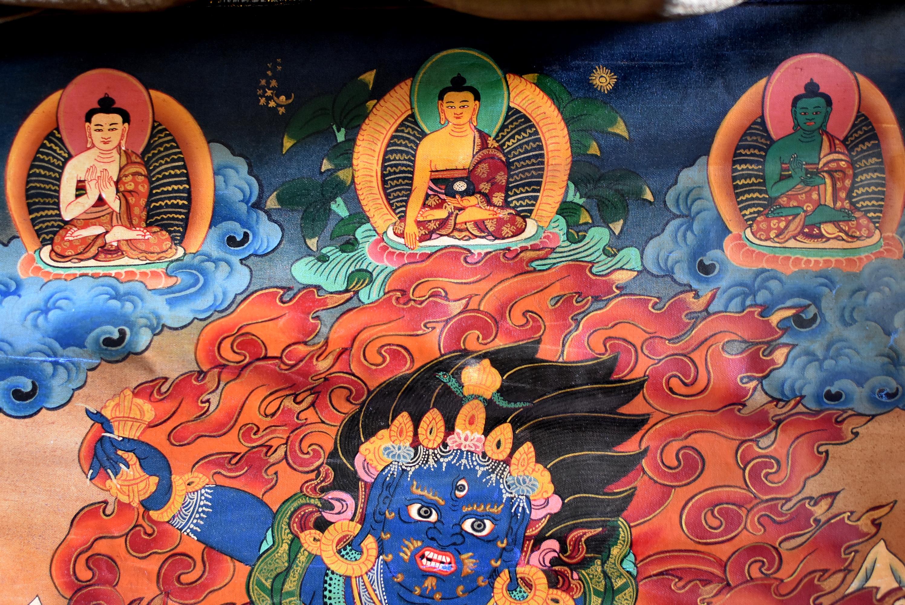 Tibetan Thanka Dorje Drolo, Hand-Painted 12