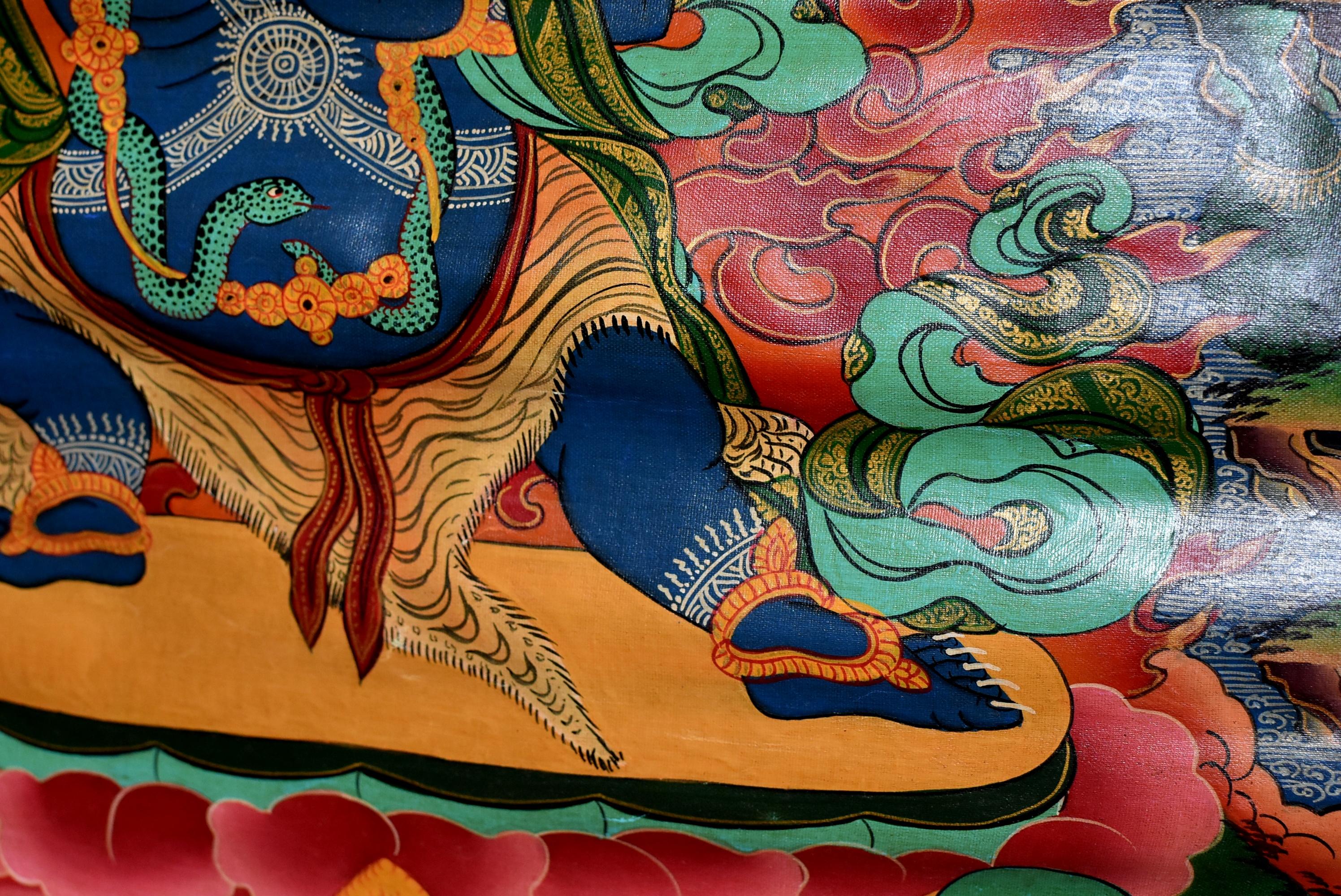 Tibetan Thanka Dorje Drolo, Hand-Painted 14