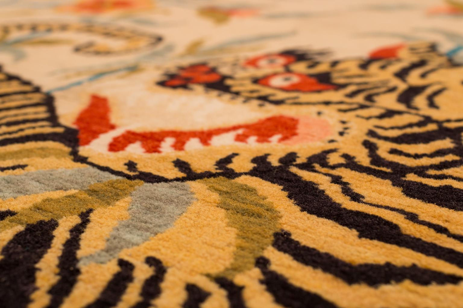 Wool Tibetan Tiger Rug by Carini