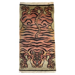 Alfombra tibetana de tigre, c. 1960