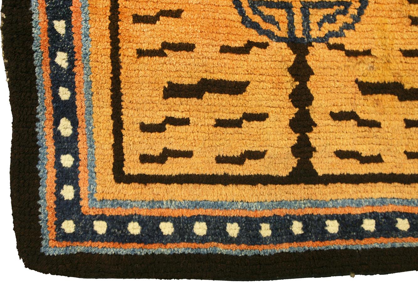 Hand-Knotted Tibetan Tiger Rug For Sale