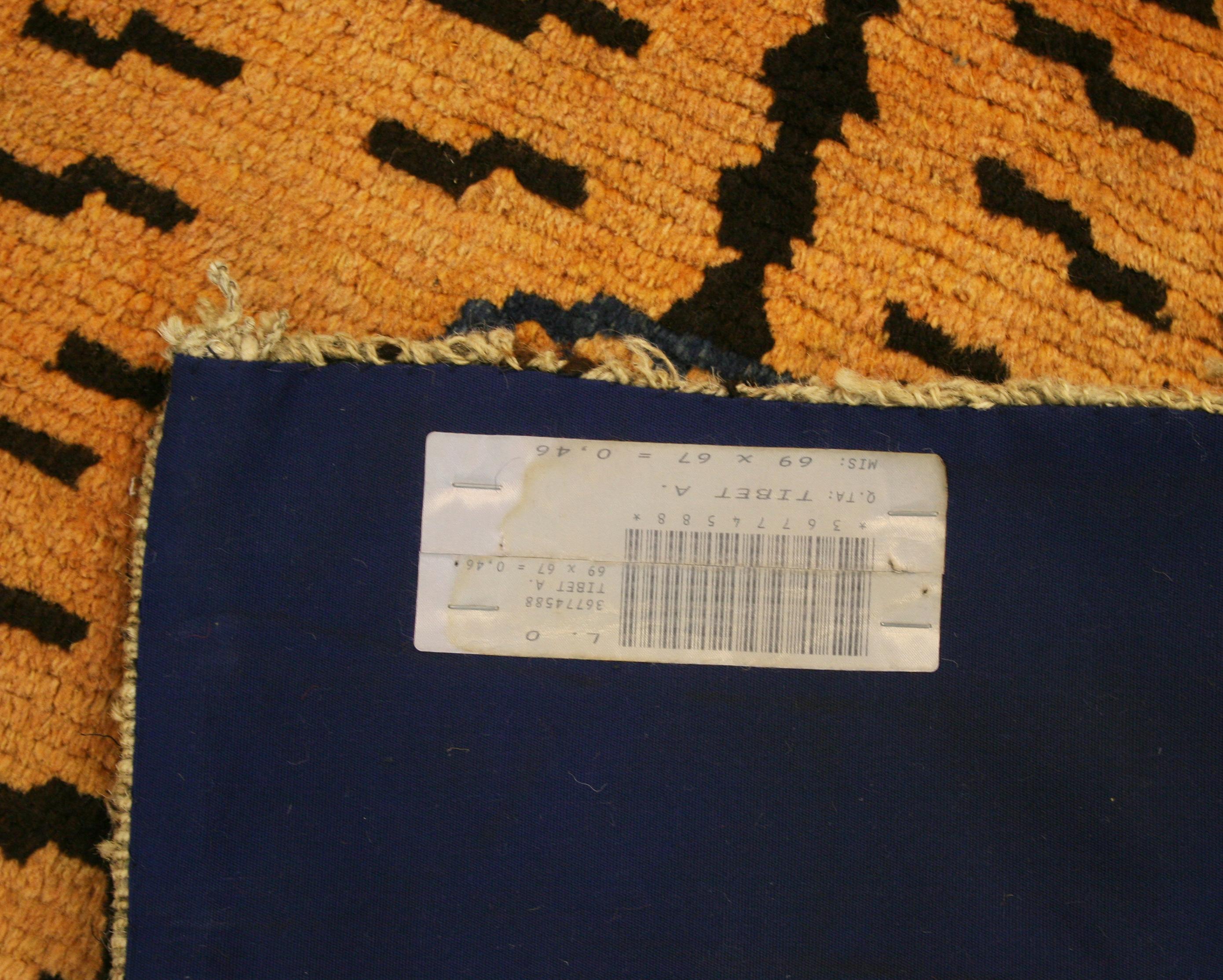 19th Century Tibetan Tiger Rug For Sale