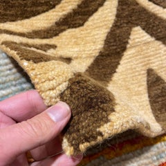 Tibetan Tiger Rug Hand Knotted In Wool Beige Brown by Djoharian Collection
