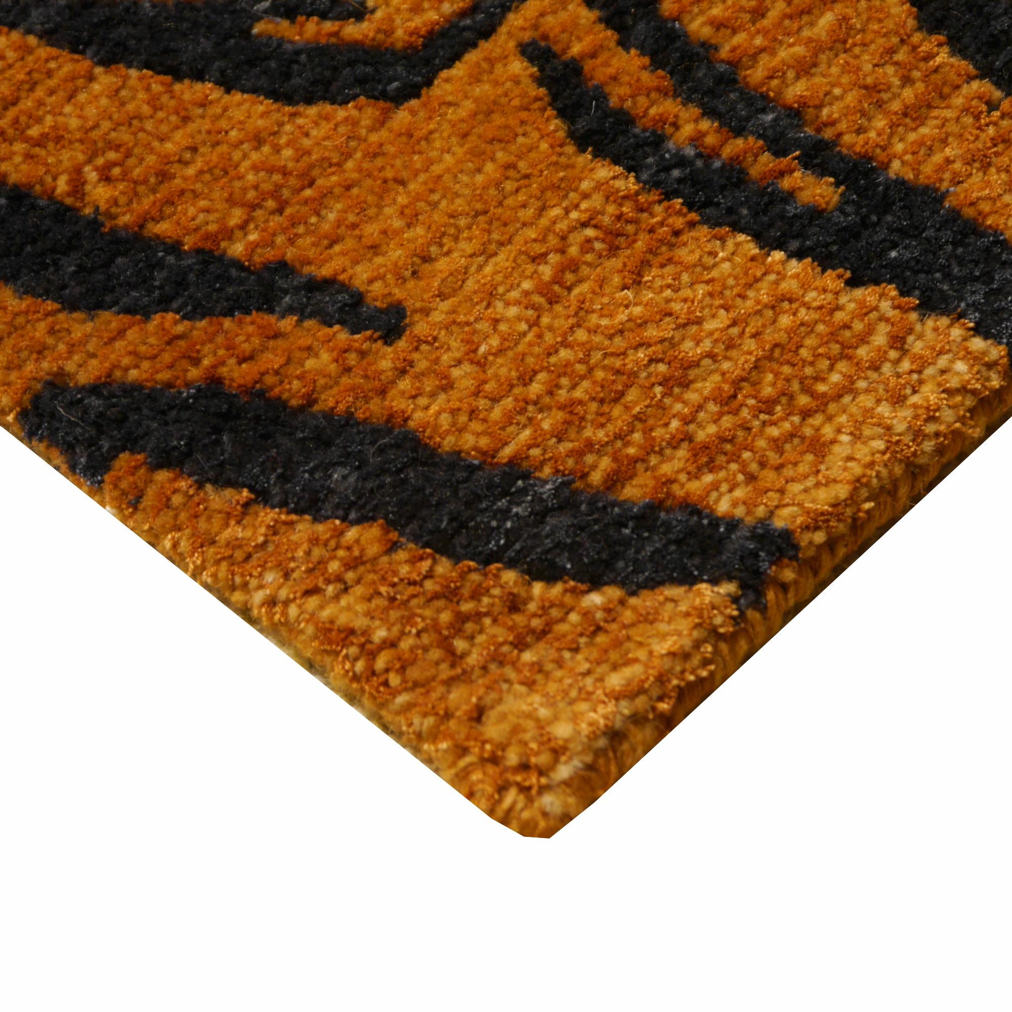 Nepalese Tibetan Tiger Rug Hand Knotted Wool Rust Silk Graphite by Djoharian Collection For Sale