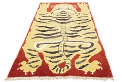 Tibetan Tiger Rug Mid-Century
