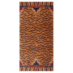 Tibetan Tiger Rug Pure Wool Hand Knotted by Djoharian Collection