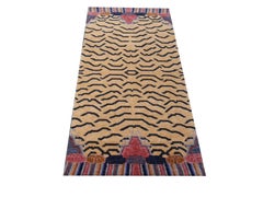 Tibetan Tiger Rug Pure Wool Hand Knotted - Djoharian Collection Antique Design