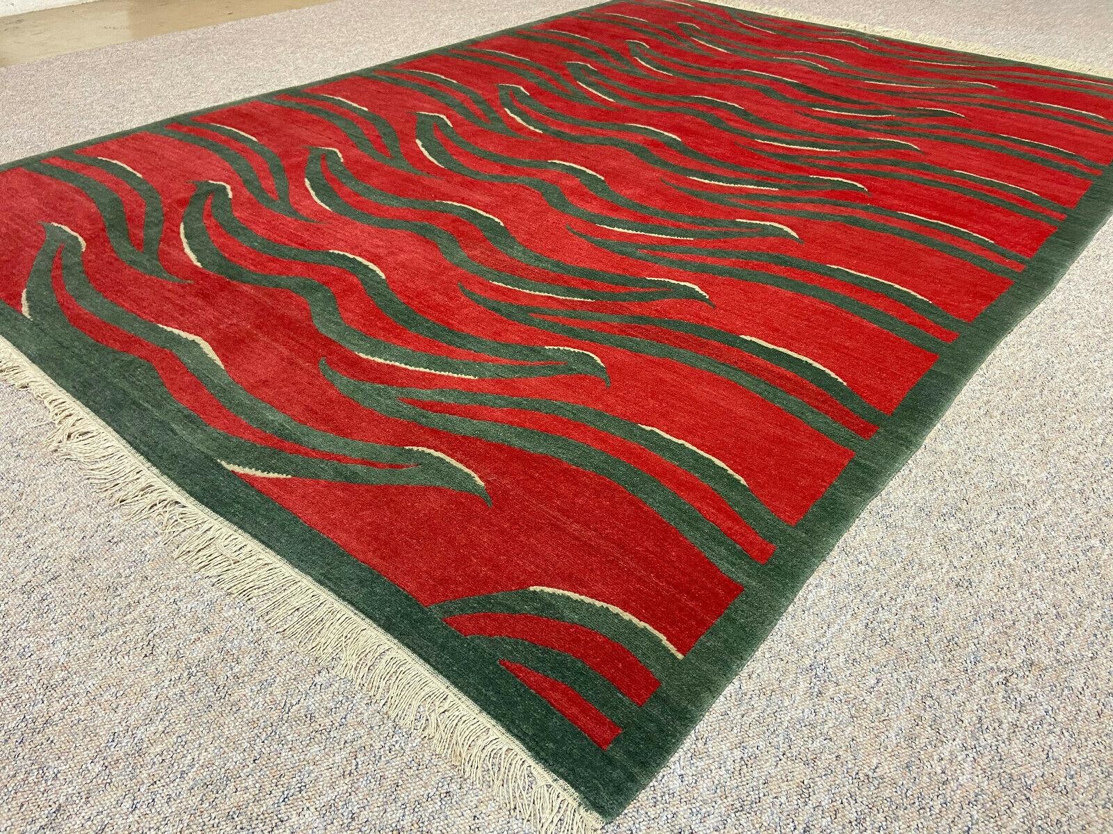 green tiger rug