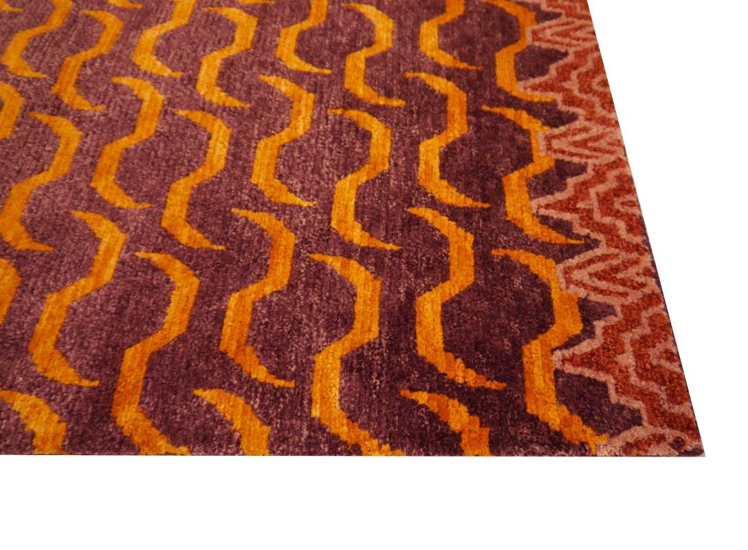 Tibetischer Tigerteppich aus Seide und Wolle, handgeknüpft, Djoharian Kollektion, antikes Design im Angebot 2