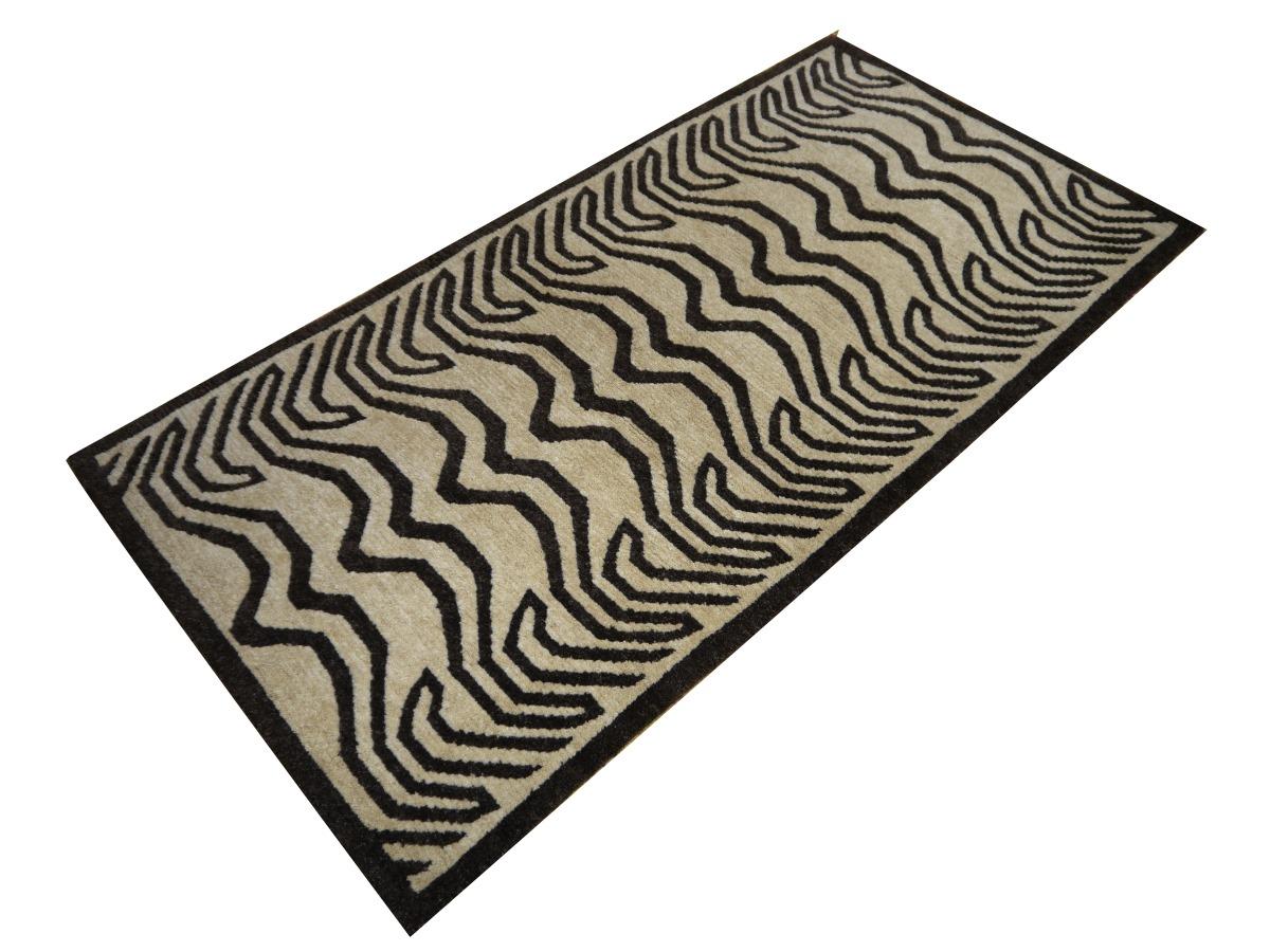 Contemporary Tibetan Tiger Rug Wool Hand Knotted Beige Brown by Djoharian Collection For Sale