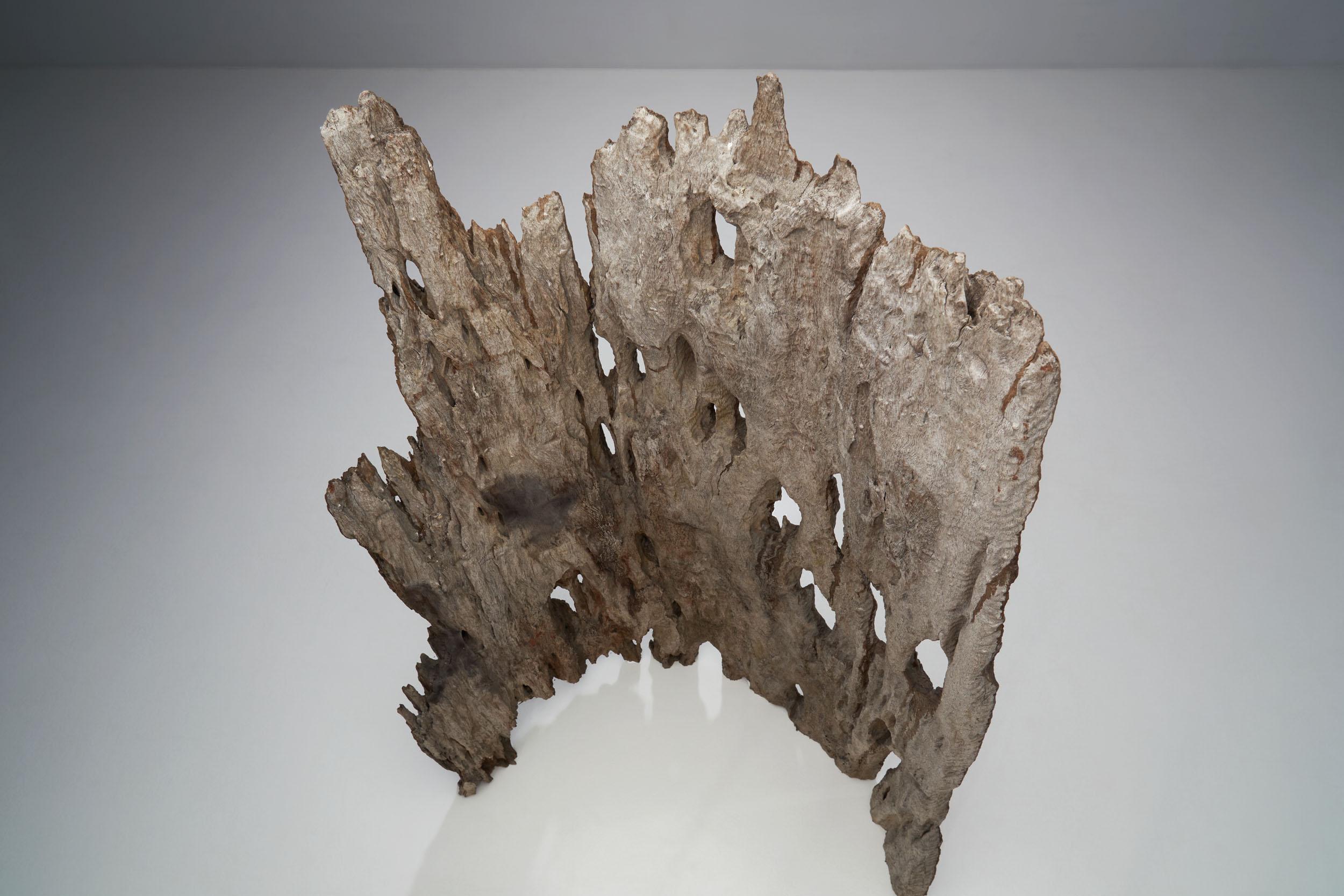 Wood Tibetan Tree Bark Room Divider, Tibet ca 19th Century For Sale