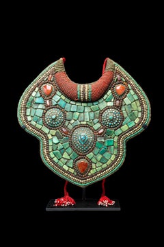 Tibetan Turquoise and Carnelian Breastplate from the Early 20th Century