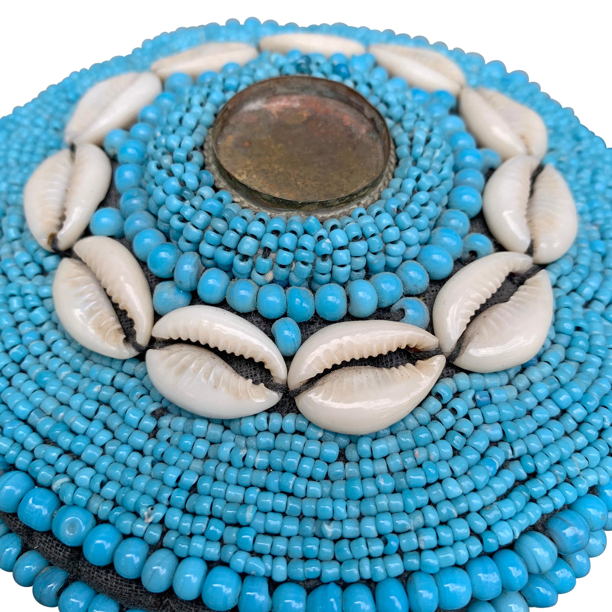 Contemporary Tibetan Turquoise Beaded Box For Sale