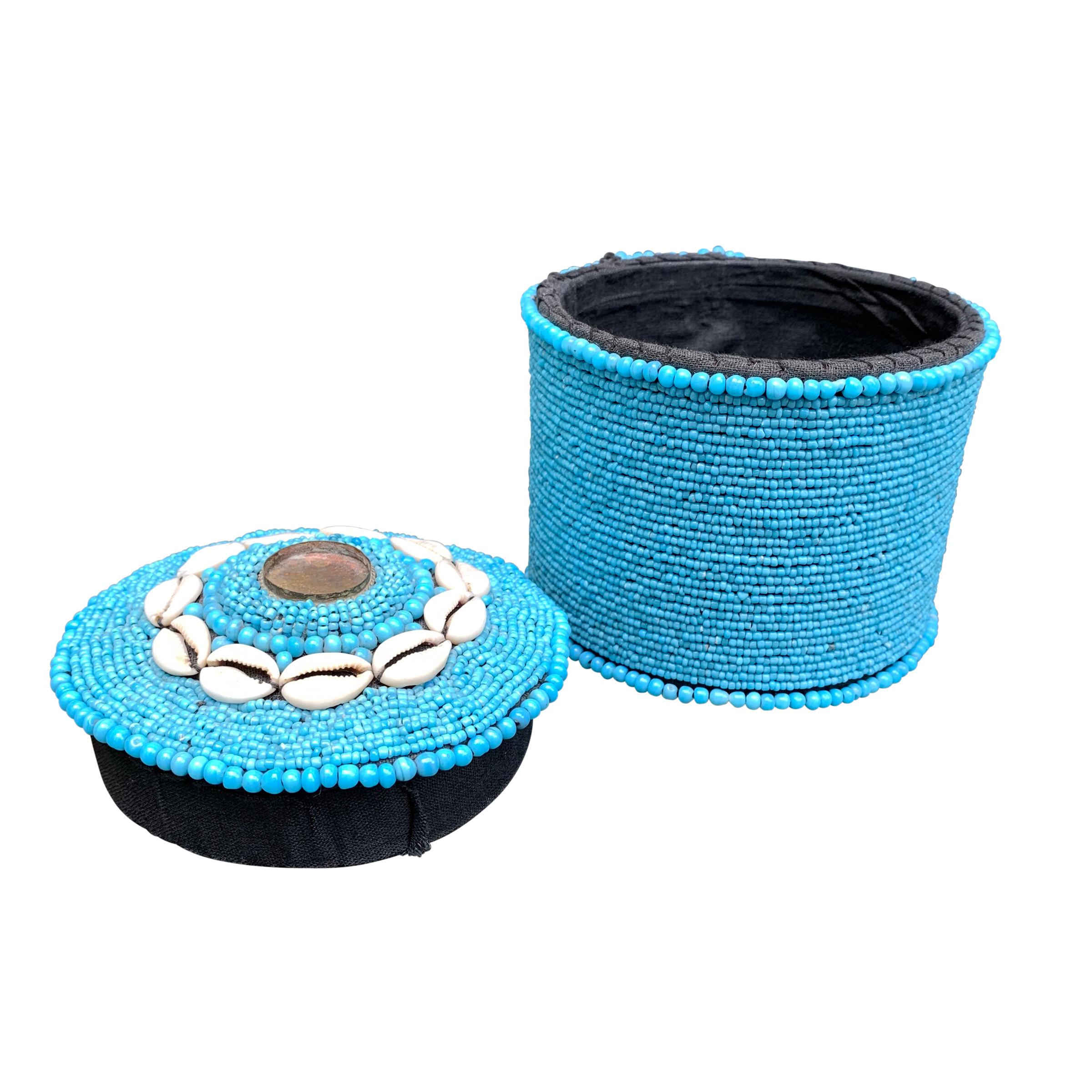 Shell Tibetan Turquoise Beaded Box