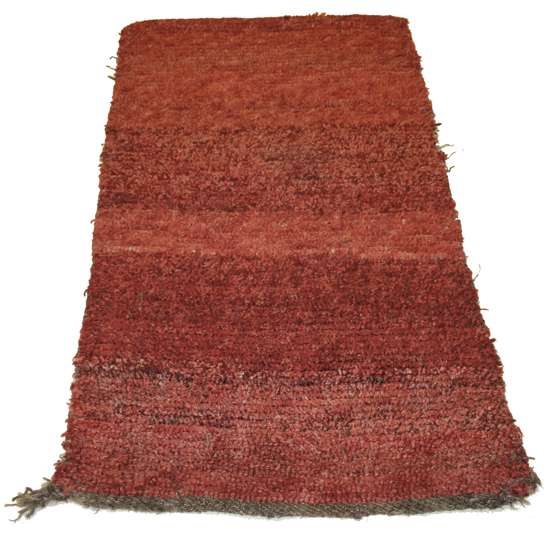 Antiker tibetisch- Wangden-Teppich mit rotem, offenem Feld (Tibetisch) im Angebot