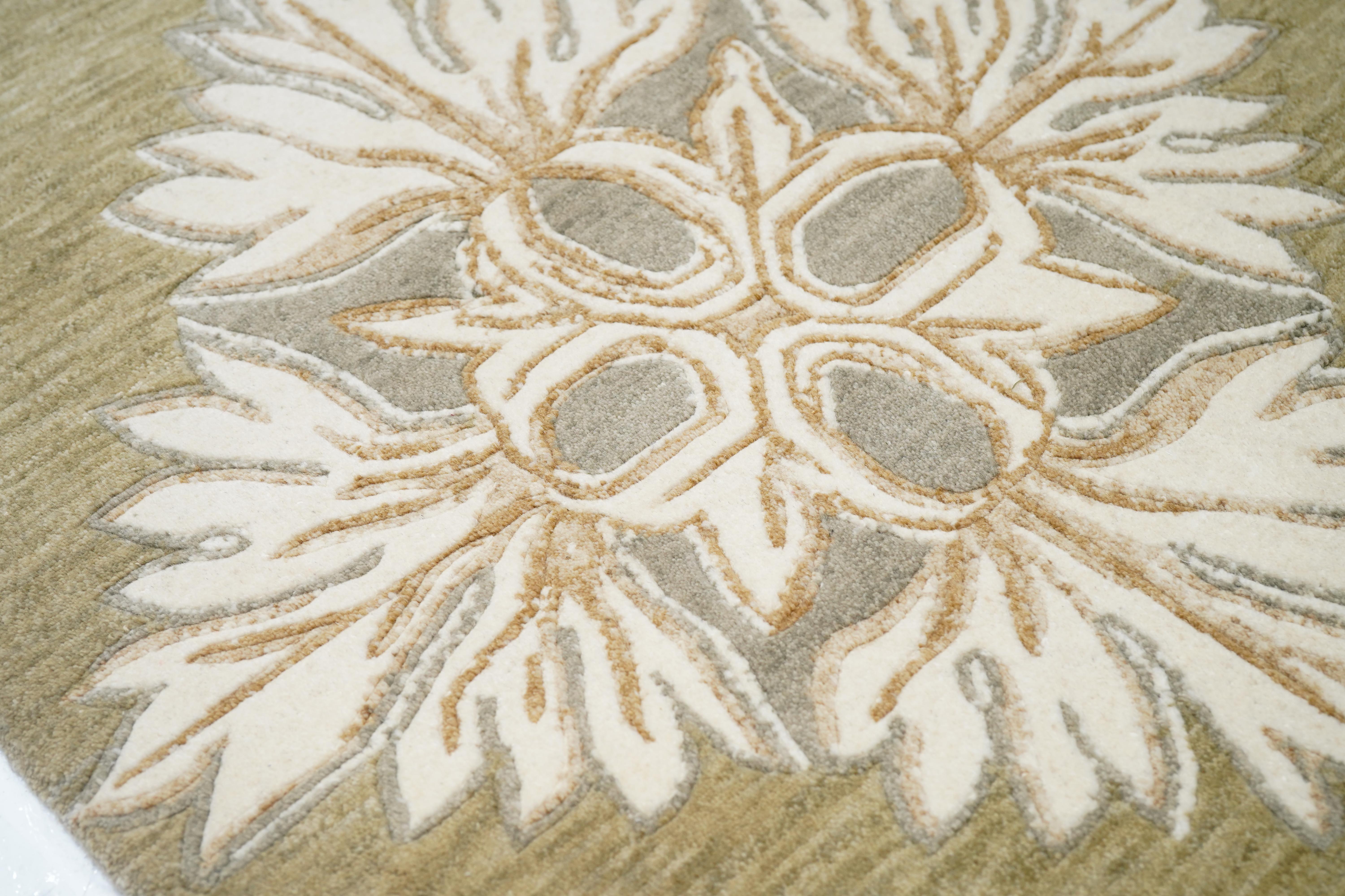 Tibétain Tapis en laine tibétaine 6'0