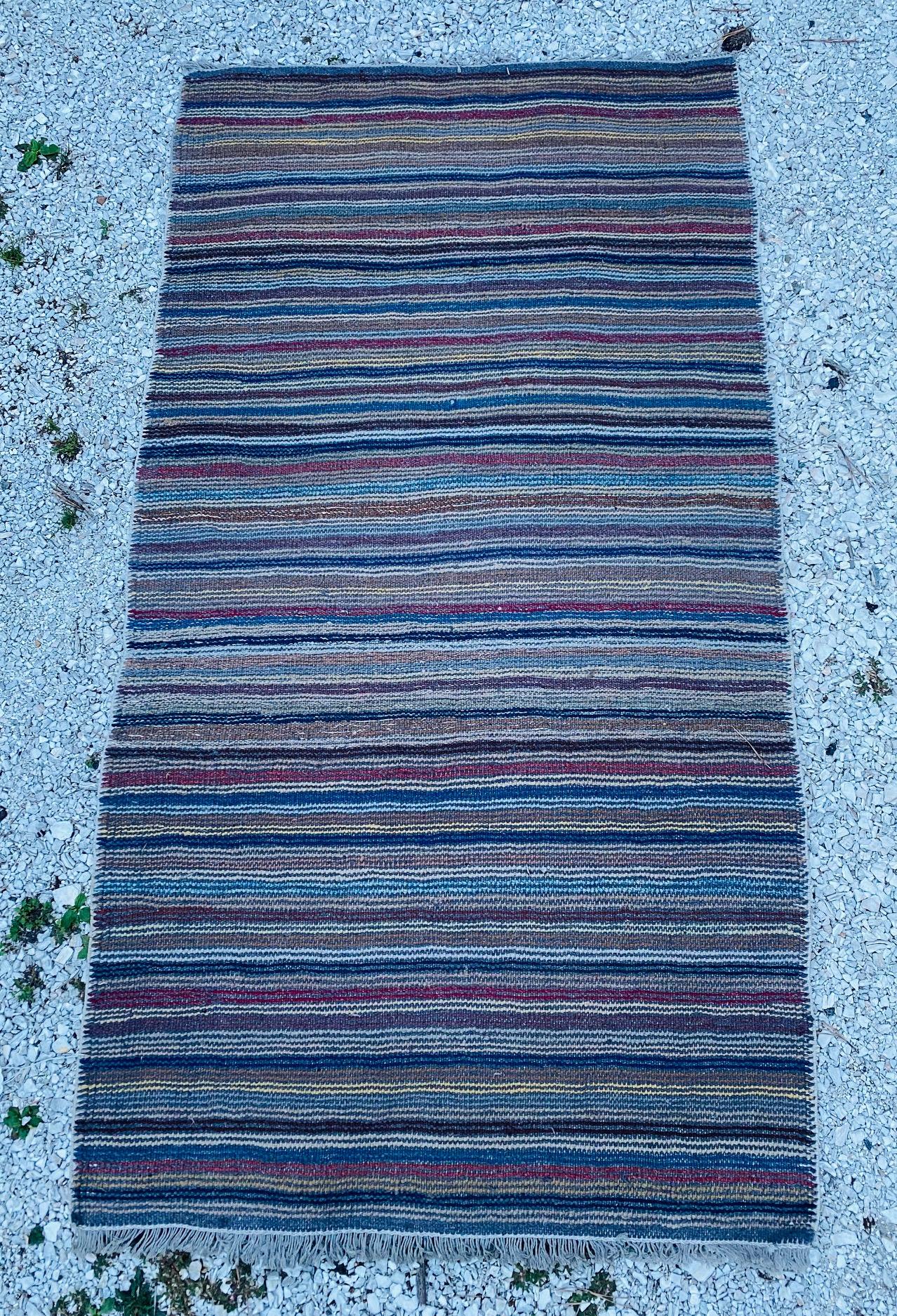 Tibetan Wool Scatter Rug, circa 1950 In Good Condition In Nantucket, MA