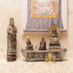 Figure de  Lama tibétaine assise tibétaine, vers 1900