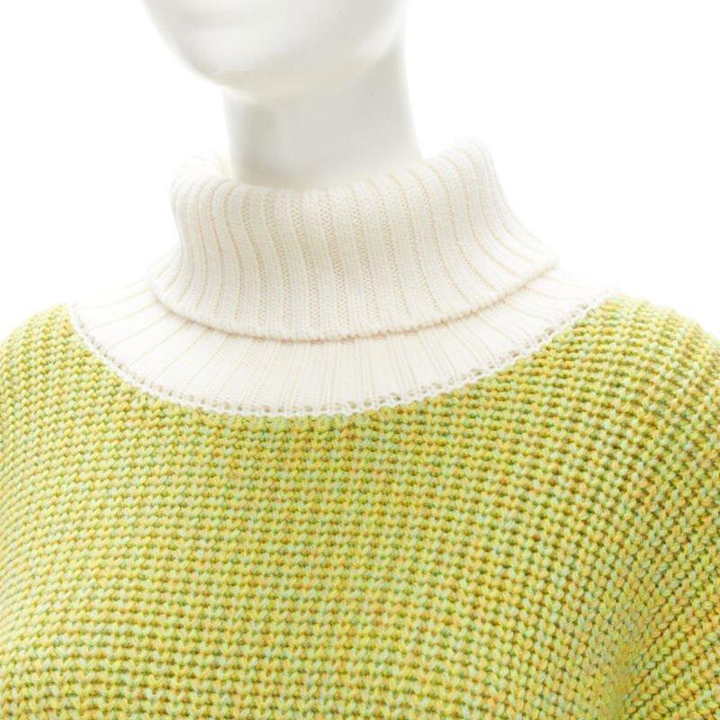 Pull à col roulé TIBI 100 % laine mérinos jaune chamois contrasté M/L
Référence : KNLM/A00086
Marque : Tibi
Matière : Laine mérinos
Couleur : Vert
Motif : Solide
Détails supplémentaires : Col roulé. Épaule tombée. Coupe très large.
Fabriqué en :