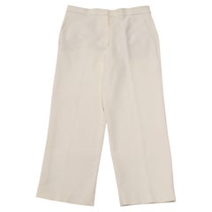 Pantalon skinny court extensible TIbi Anson, couleur ivoire, en polyester