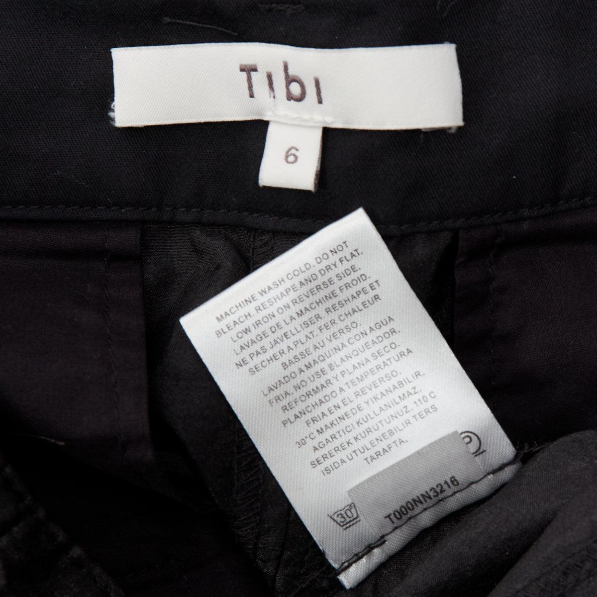 Tibi - Pantalon large cargo à poches en nylon noir à effet froissé US6 M en vente 3