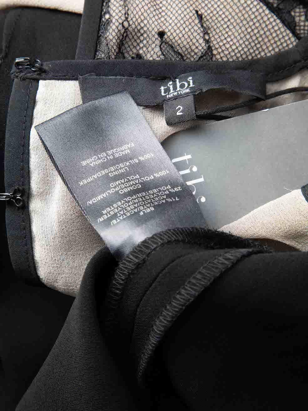 Tibi Black Lace-Back Sleeveless Jumpsuit Size XS For Sale 1