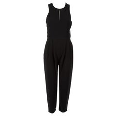 Tibi Black Lace-Back Sleeveless Jumpsuit Size XS