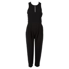 Tibi Black Lace-Back Sleeveless Jumpsuit Size XS