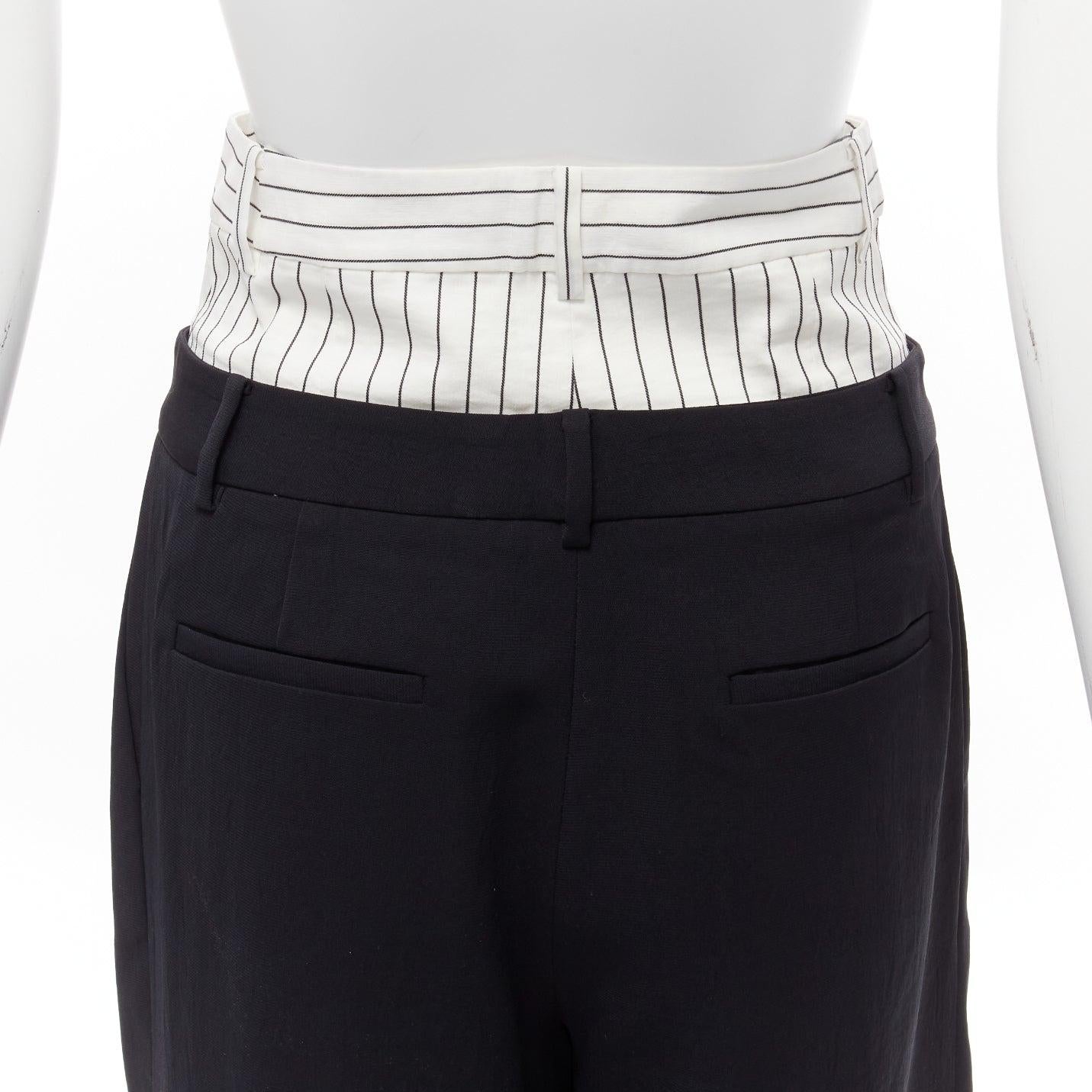 TIBI black white tiered pinstripe double layered waist wide leg pants US0 XS
Reference: SNKO/A00324
Brand: Tibi
Material: Polyester, Linen, Blend
Color: Black, White
Pattern: Pinstriped
Closure: Zip Fly
Lining: Black Fabric
Made in: