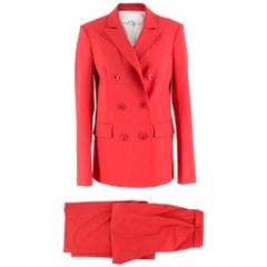 Tibi Double-Breasted Coral Suit SIZE 0