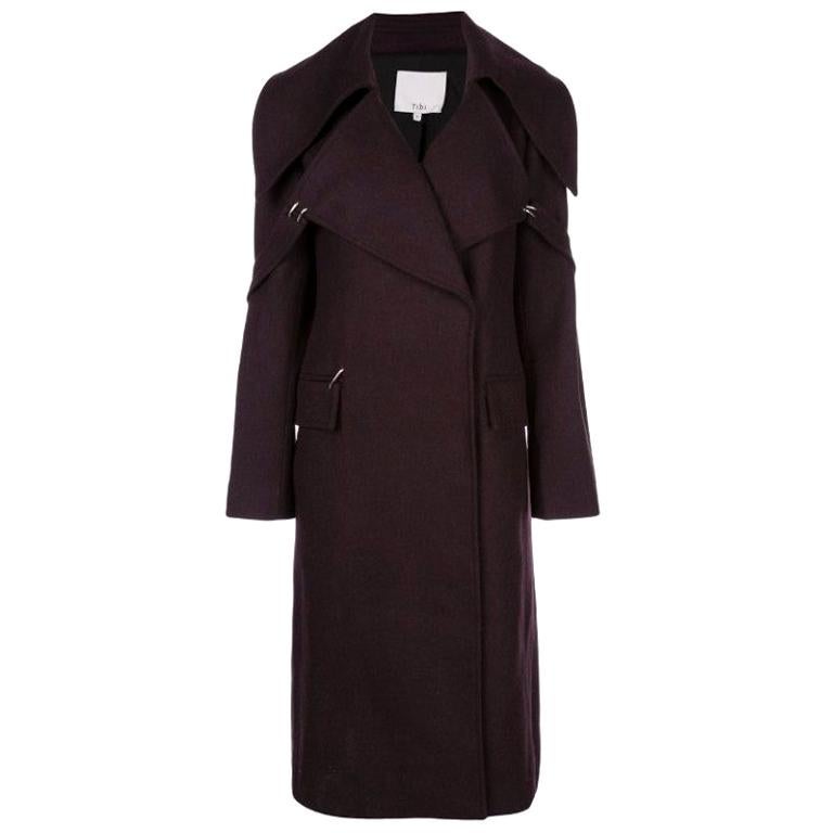 Tibi Double Breasted Oversized Collar Coat - Size US 4 For Sale