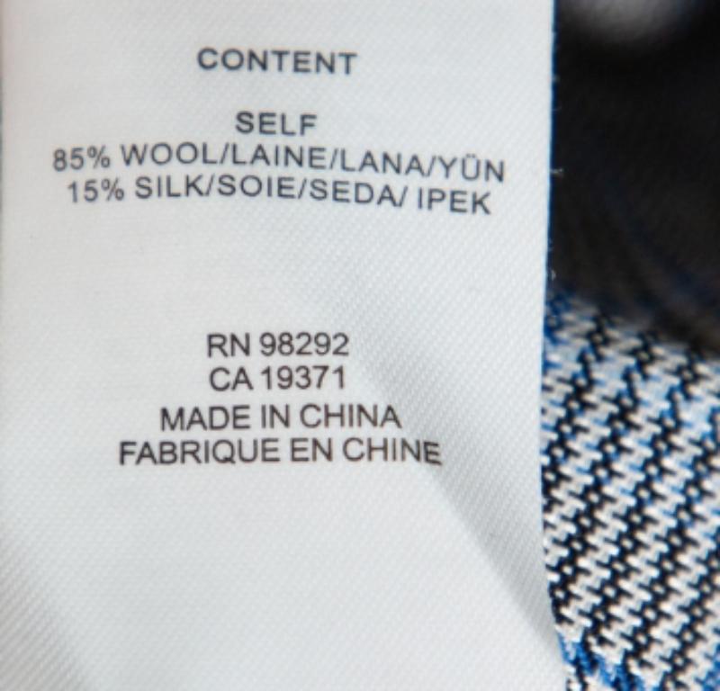 Tibi Grey Cooper Plaid Wool & Silk Joggers L For Sale 2