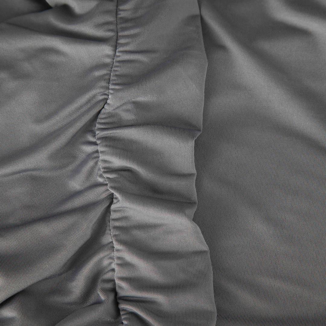 Gris Tibi gris froncé à manches longues, taille XS en vente