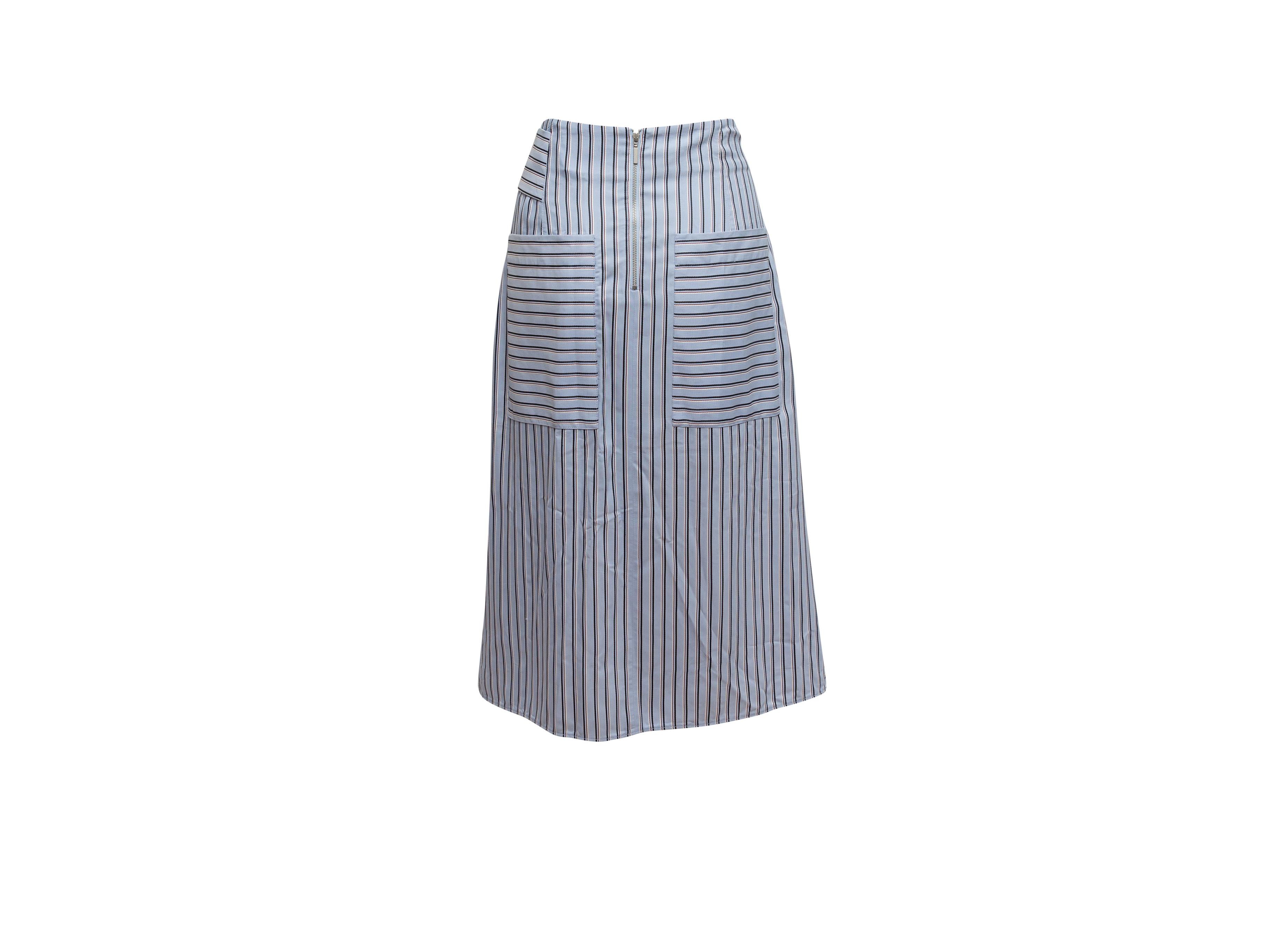 light blue midi skirt