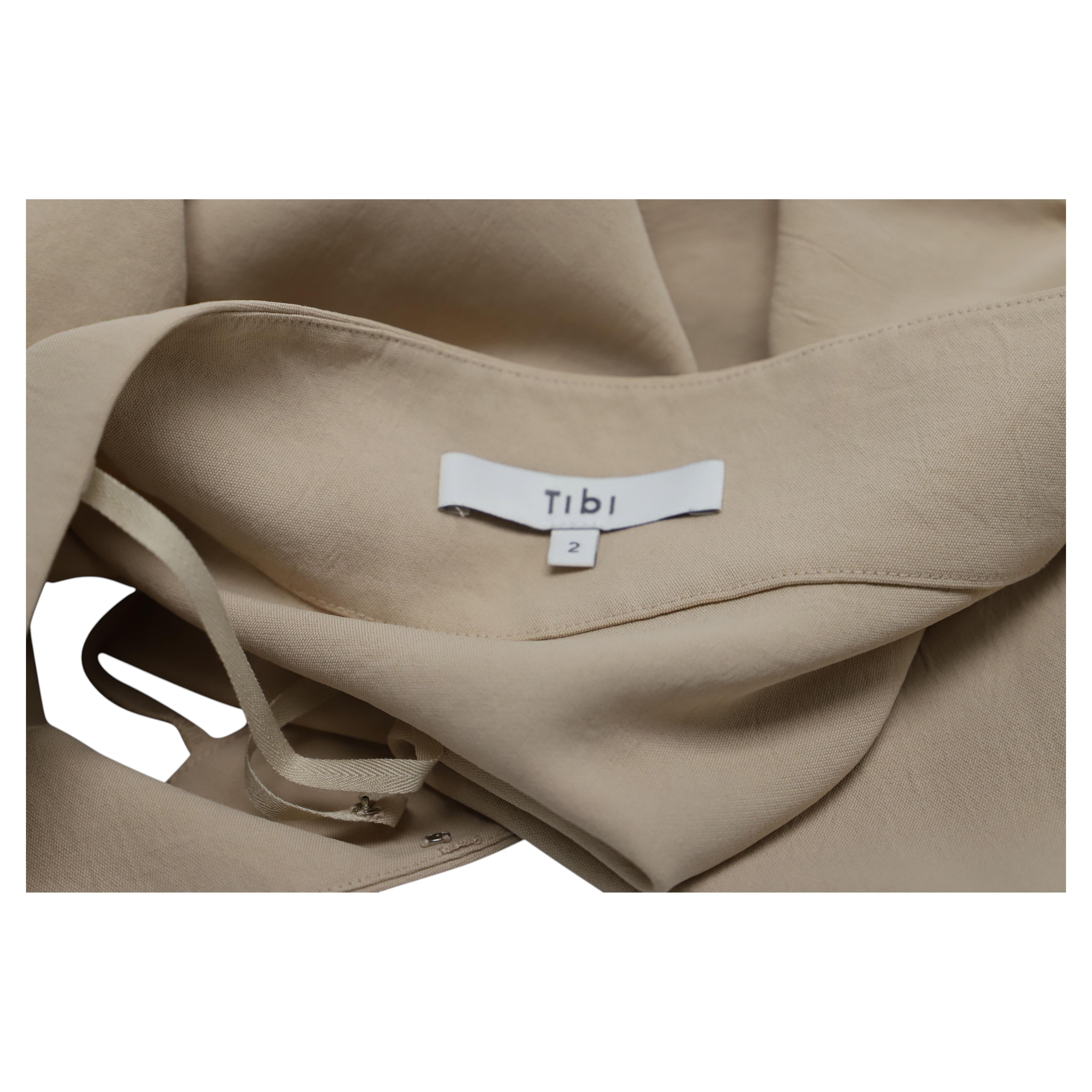 Haut à épaules dénudées Tibi en polyester beige en vente