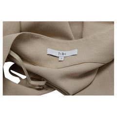 Top Tibi con spalle scoperte in poliestere beige