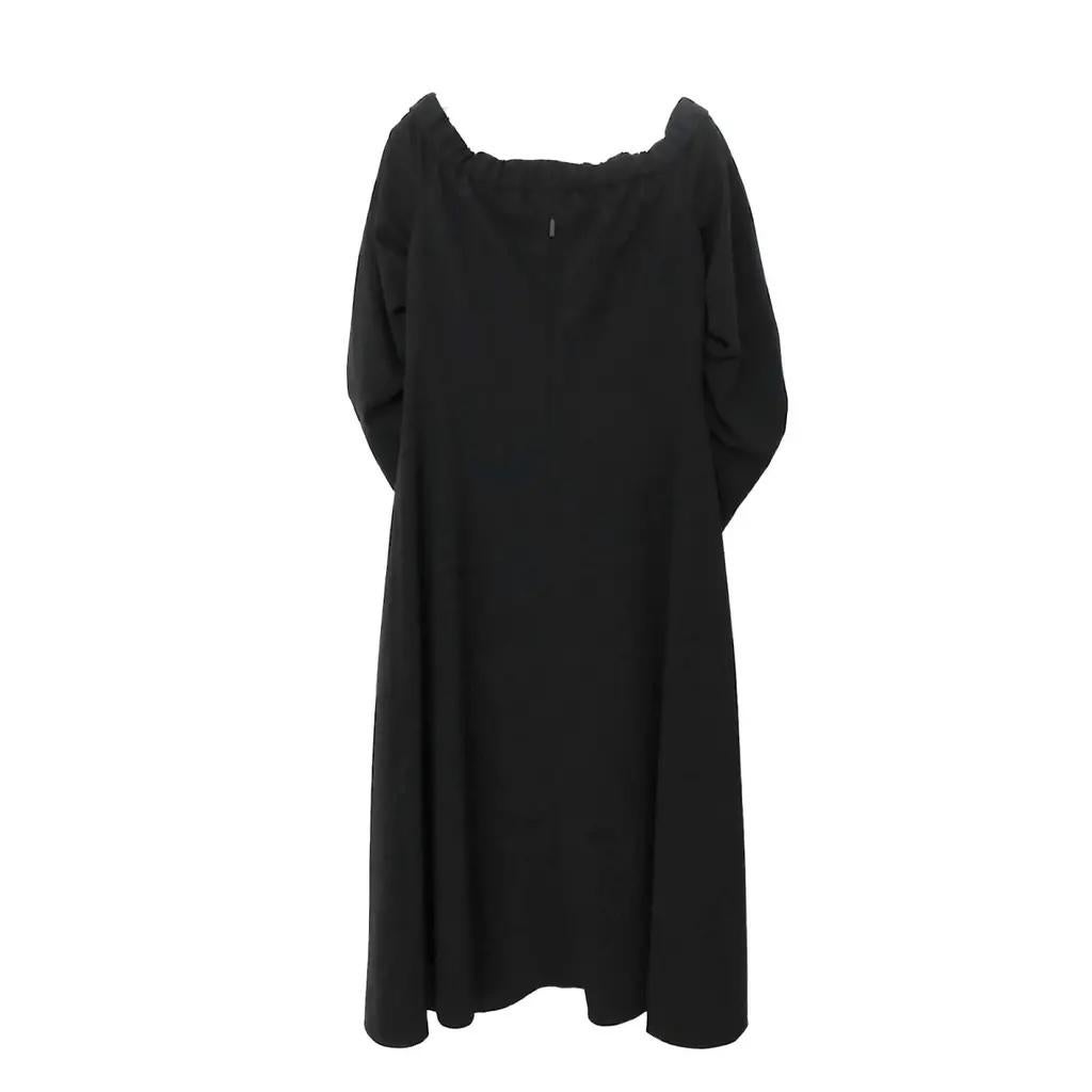 Tibi Off The Shoulder Black A-Line Midi Dress Neuf - En vente à London, GB