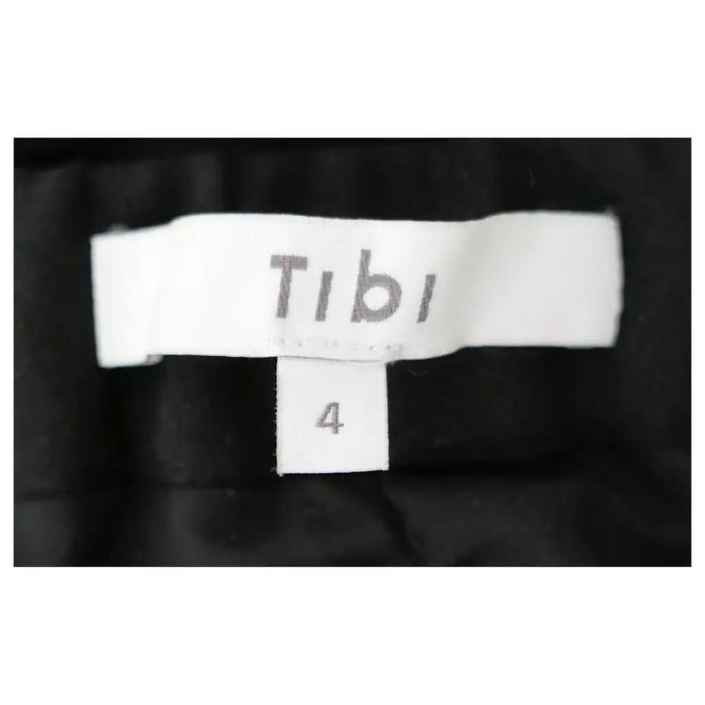 Tibi Off The Shoulder Black A-Line Midi Dress Pour femmes en vente