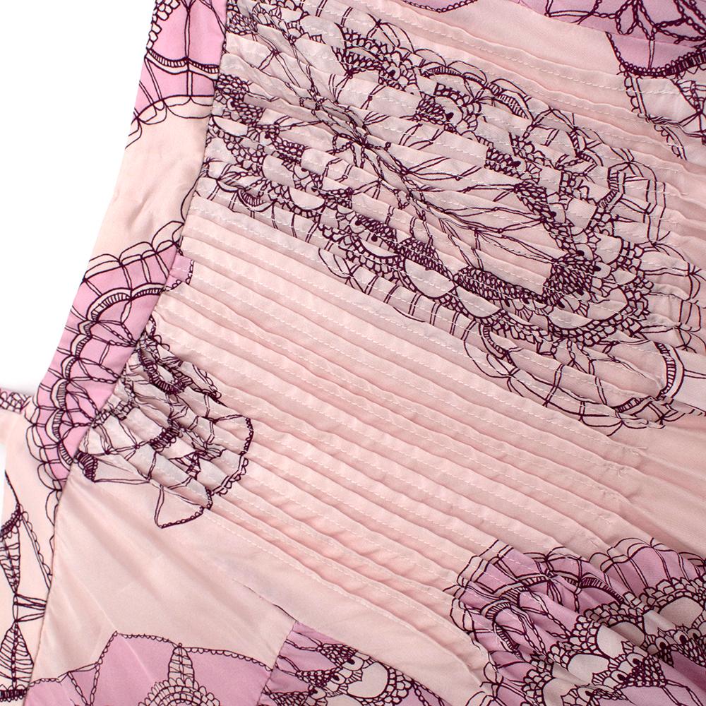pink patterned maxi dress