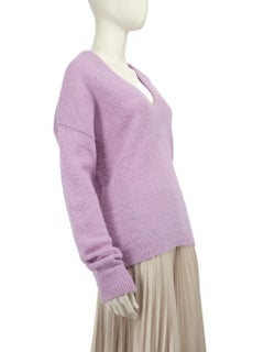 Tibi Purple Alpaca Knitted Long Sleeve Jumper Size S