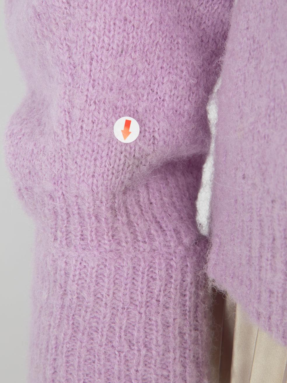 Tibi Jersey de punto de alpaca morado de manga larga Talla S en venta 3