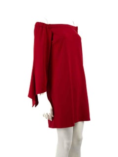 Tibi Red Off the Shoulder Mini Dress Size S
