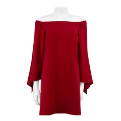 Tibi Rotes schulterfreies Minikleid Größe S
