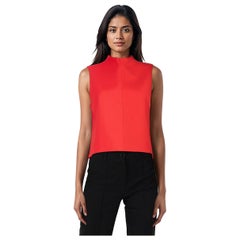Tibi Red Sleeveless Round Neck Top Size XL