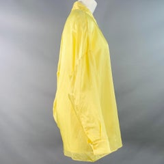 TIBI Size M Yellow Acetate Oversized Button Up Shirt
