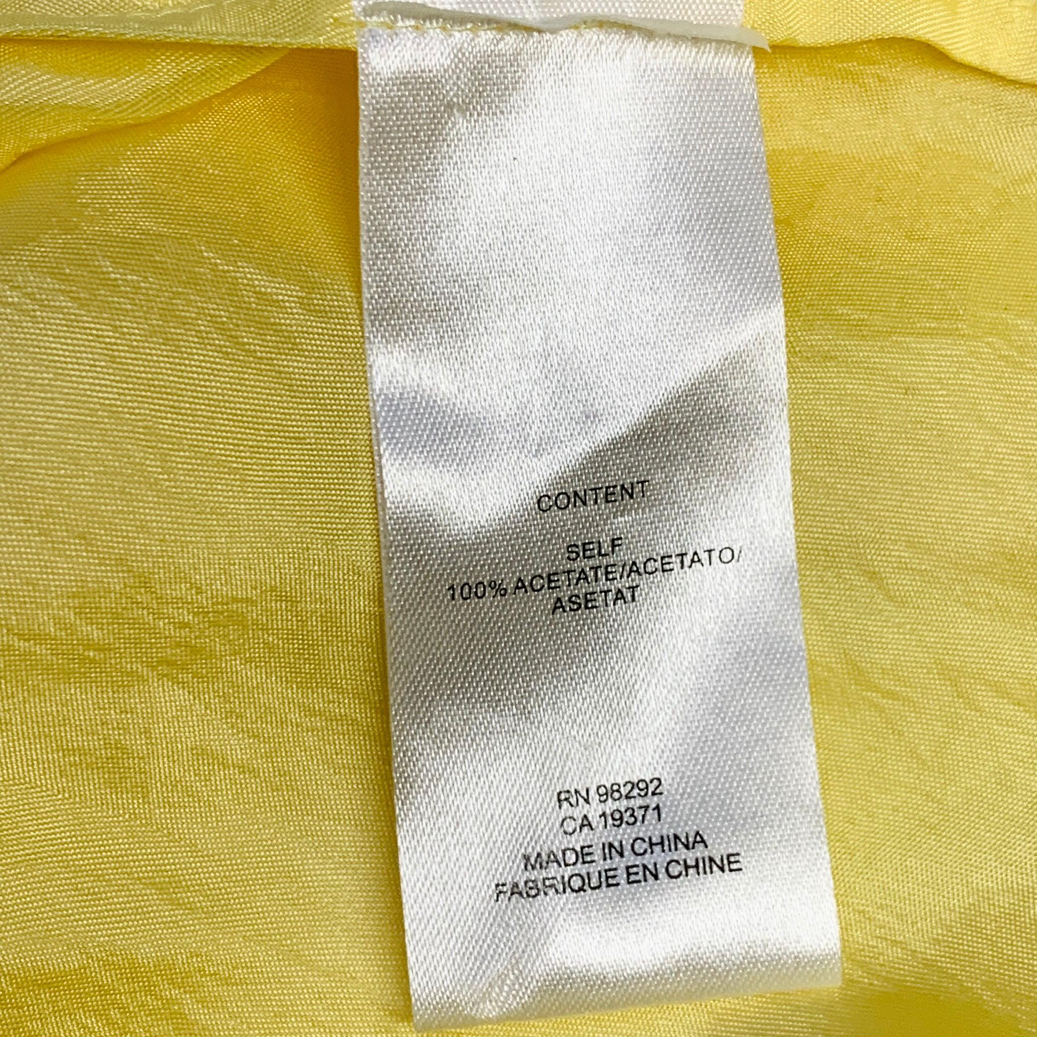 Tibi Taille M Chemise oversize à boutons en acétate jaune Pour femmes en vente