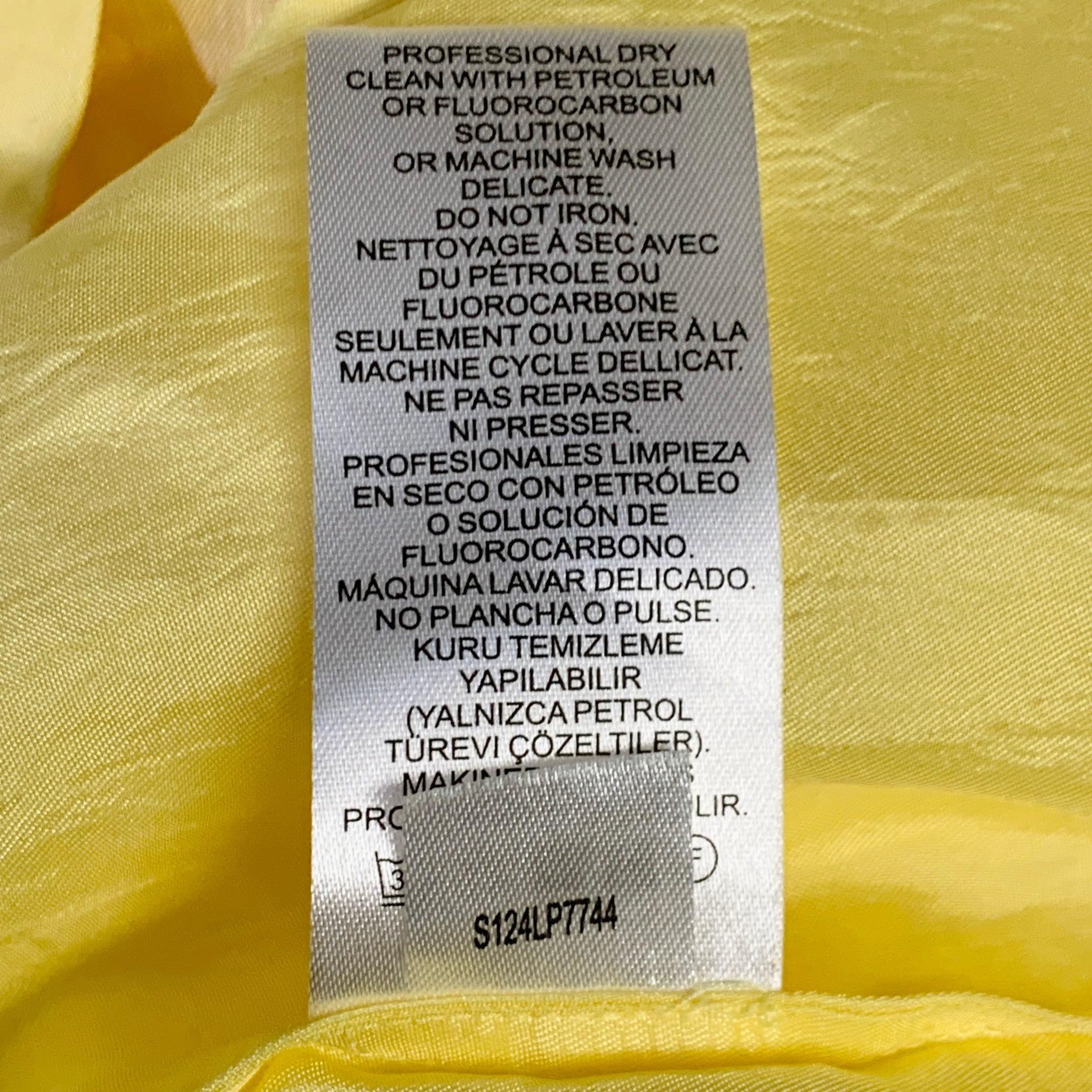 Tibi Taille M Chemise oversize à boutons en acétate jaune en vente 1