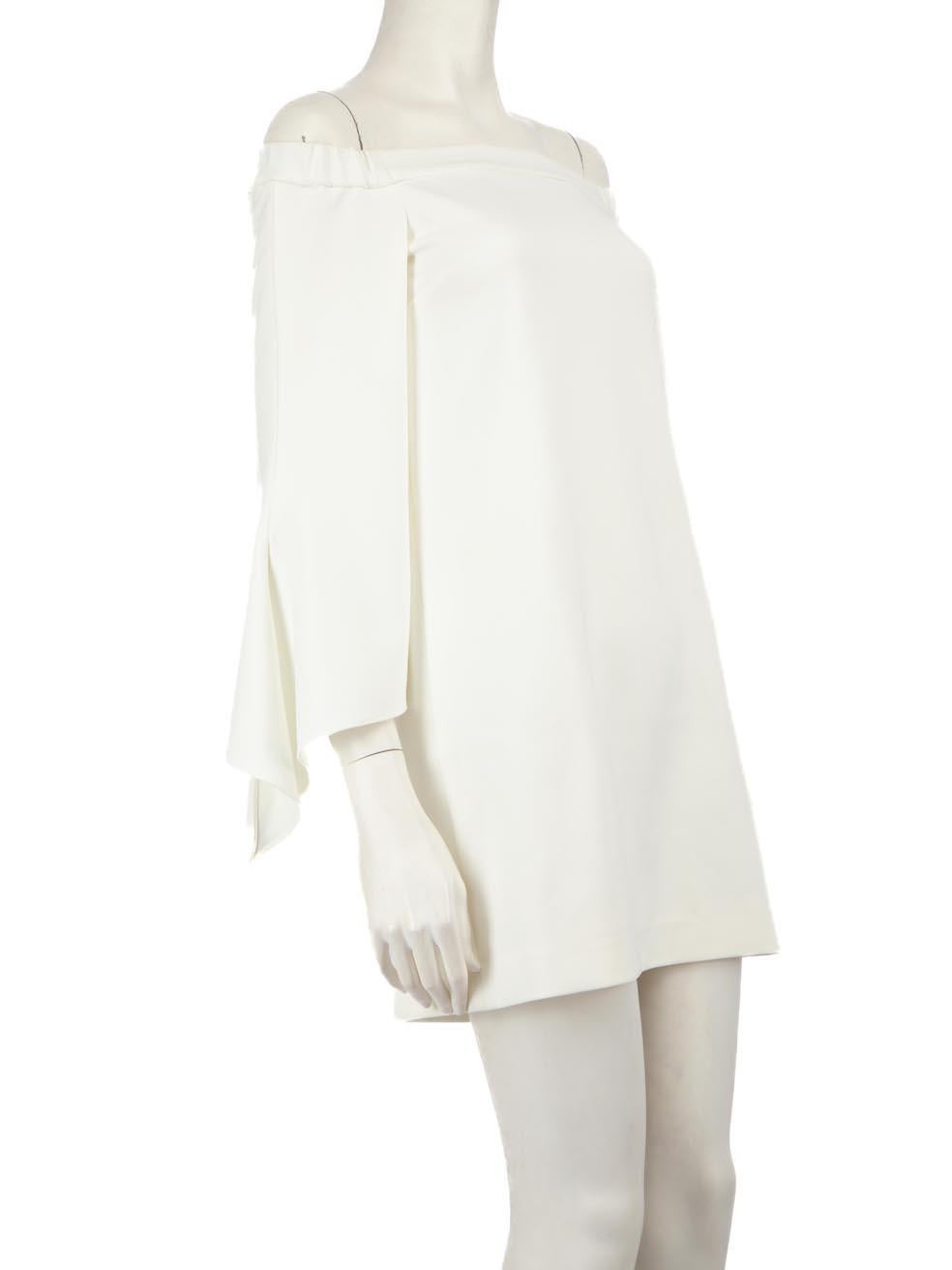 El ESTADO es Nunca usado, con etiquetas. No se aprecia ningún desgaste visible del vestido en este nuevo artículo de reventa del diseñador Tibi.
 
 
 
 Detalles
 
 
 Blanco
 
 Poliéster
 
 Vestido
 
 Hombro descubierto elástico
 
 Mangas largas