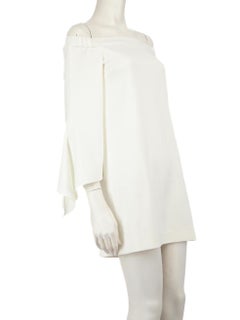Tibi White Off-Shoulder Flared Sleeve Mini Dress Size XXXS