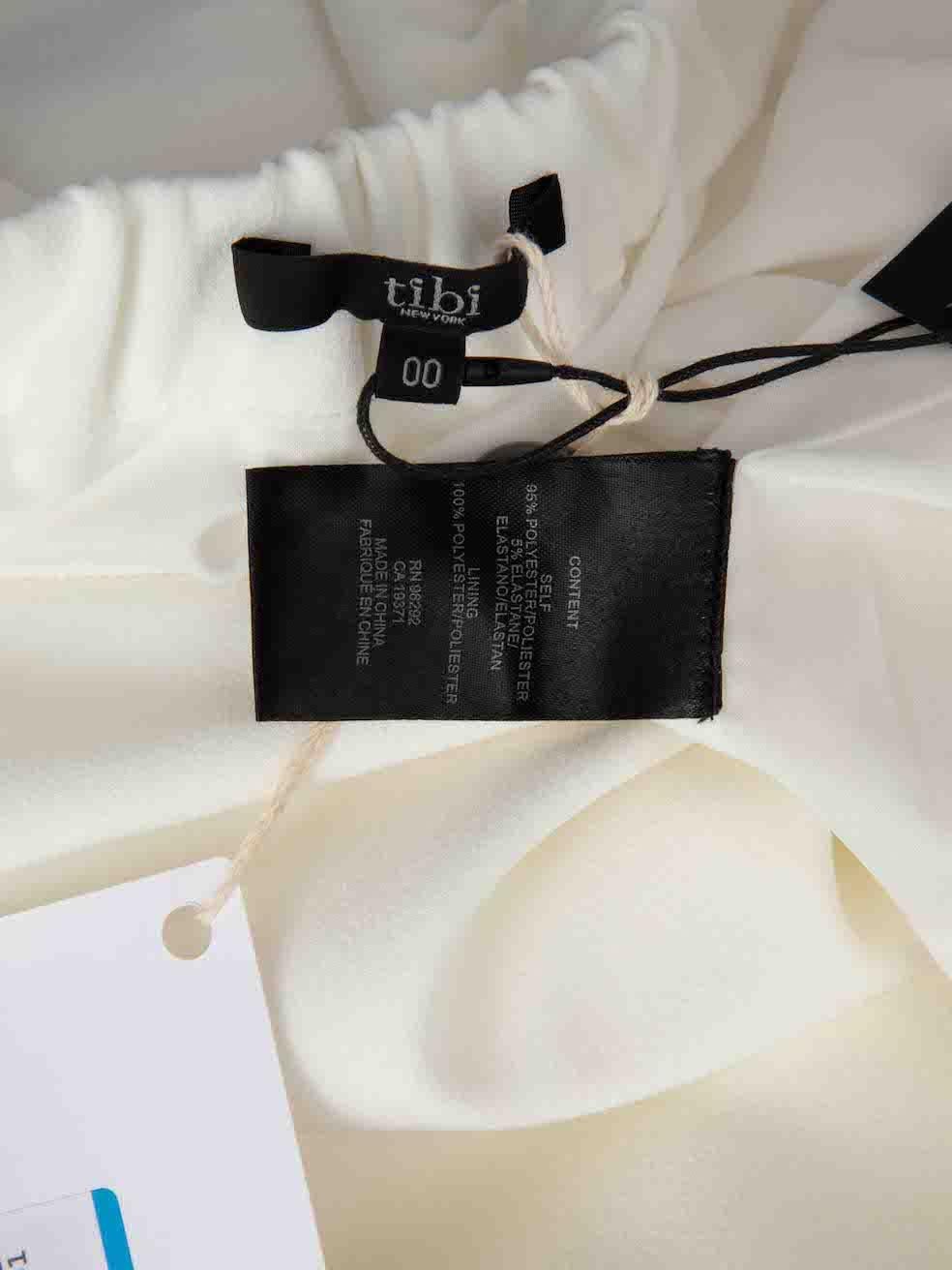Tibi Mini Vestido Blanco de Mangas Acampanadas sin Hombros Talla XXXS en Nuevo estado para la venta en London, GB